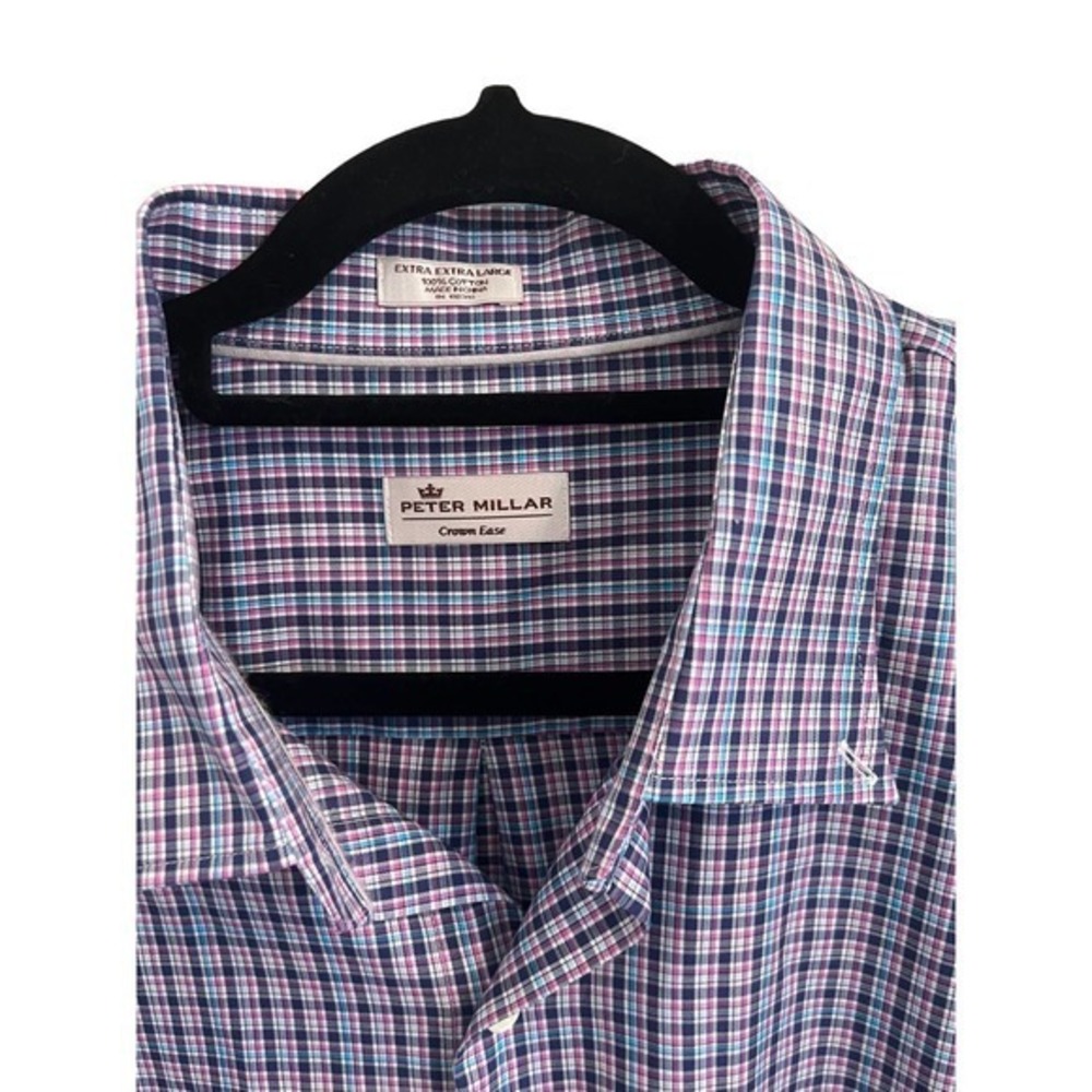Peter Millar Plaid Button Down Long‎ Sleeve Shirt - Picture 2 of 4